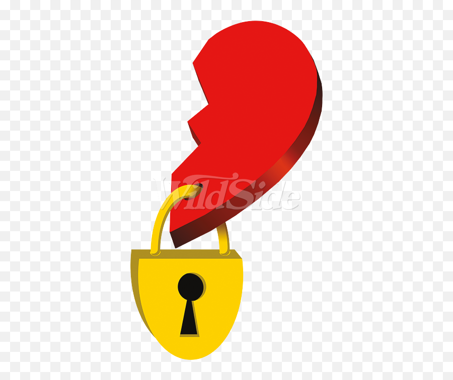 Split Heart With Lock - Broken Heart Key And Lock Emoji,Broken Heart Emoji Keys