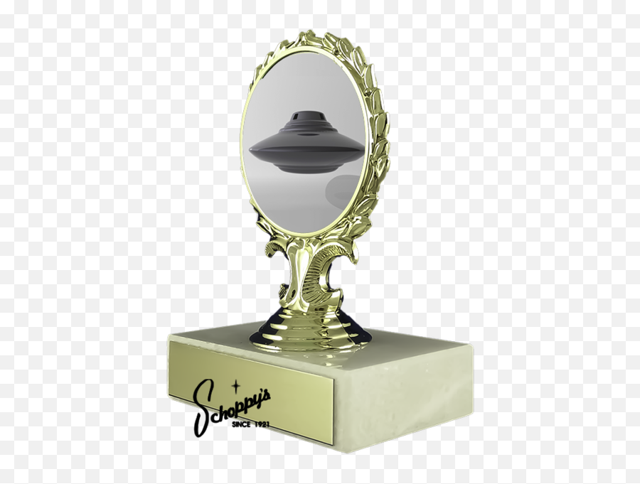 Alien Logo Trophy On Genuine Marble Base - Antique Emoji,Patrick Steware Emoji Movie