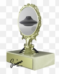 Alien Logo Trophy On Genuine Marble Base - Antique Emoji,Patrick Steware Emoji Movie