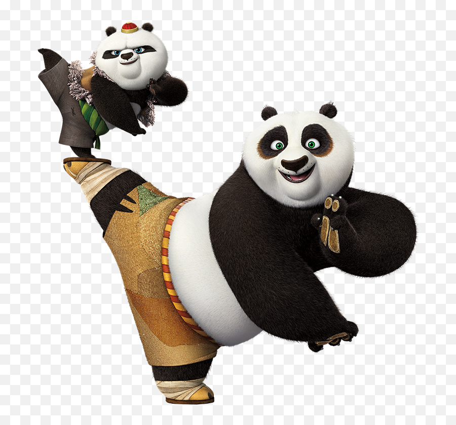 Panda Clipart Kung Fu Panda 3 Panda - Kung Fu Panda With Baby Emoji,Kung Fu Emoji