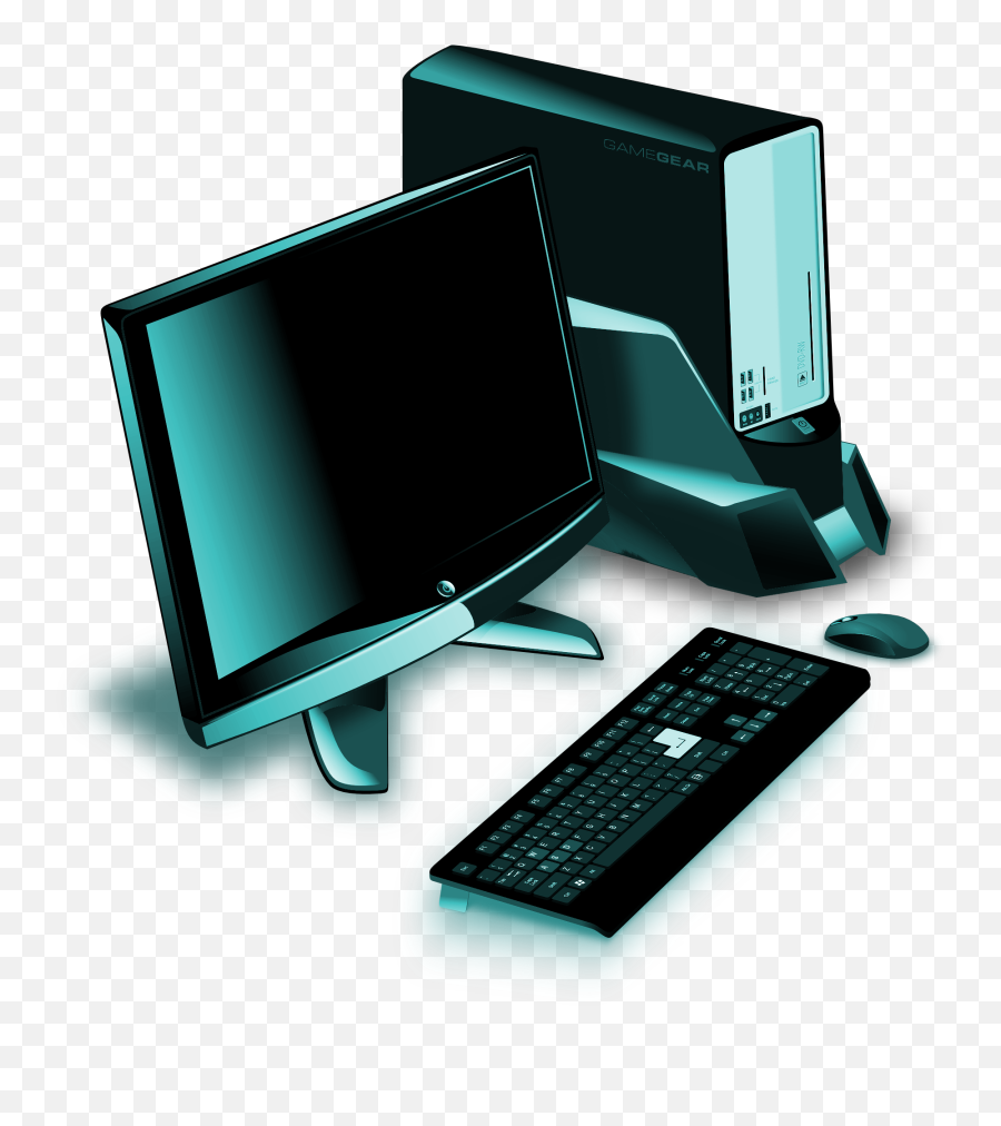 Green Gaming Pc Png 101 Transparent Png Illustrations And - Transparent Background Computer Vector Emoji,How To Make Emoji On Dell Computers