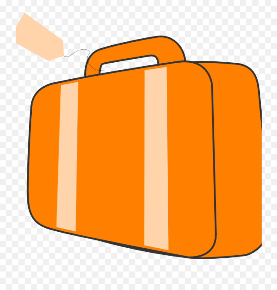 Suit Case Clip Art Suitcase Orange Clip - Suitcase Png Clipart Emoji,Vacation Emojis Bathing Suit