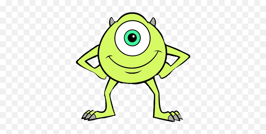 Pin - Monsters Inc Mike Wazowski Clipart Emoji,Mike Wazowski Kawaii Emoticon