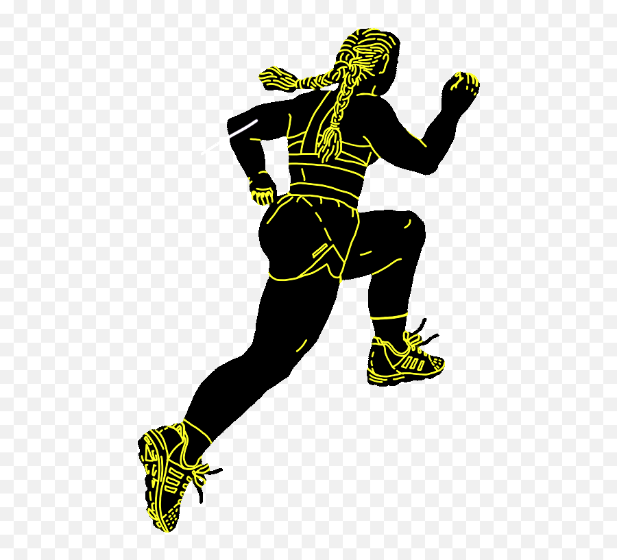 Attn Giphy Stickers - For Running Emoji,Runners Emoticon Animated Gif