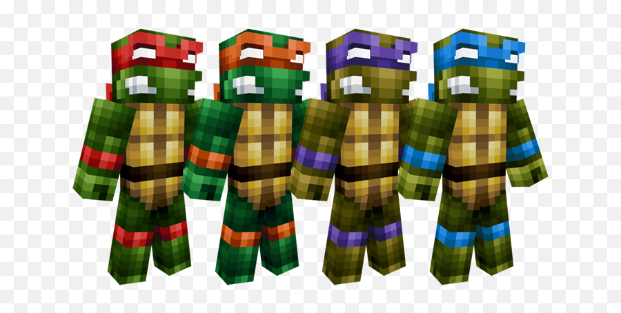 Turtles In Minecraft - Tortugas Ninja Minecraft Emoji,Twitch Teenage Mutant Ninja Turtles Emoticons