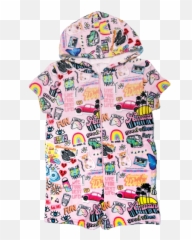 Kids Teens Fuzzy Pjs The Purple Bow - Hooded Emoji,Flowers By Zoe Emoji Shorts