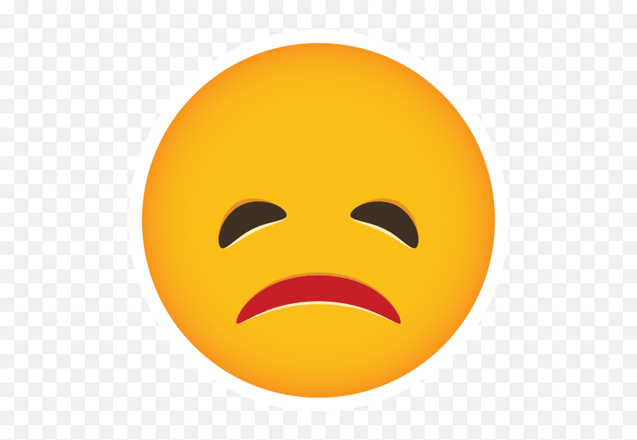 Phone Emoji Sticker Pouting - Wide Grin,Grumpy Emoticon With Santa Hat