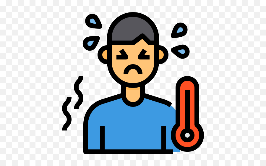 Sick Fever Thermometure Temperature Avatar Free Icon Of - Sick Person Icon Png Emoji,Emoticons Fever