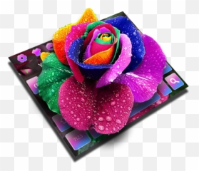 Rose Water Drop Keyboard Live Wallpaper - Girly Emoji,Android Red Rose Emoticon
