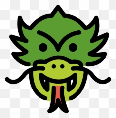 Dragon Face Emoji Clipart - Dragon Face Emoji,Dragon Emoji