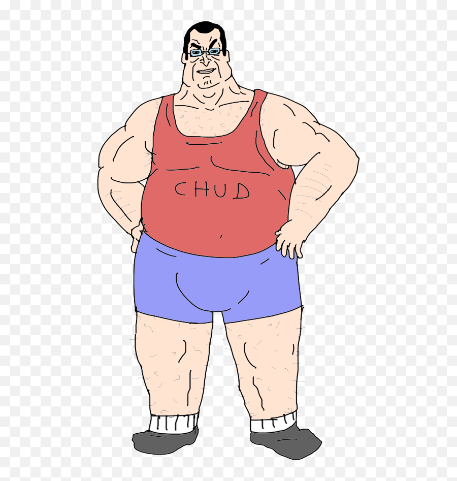 Chud Full Body Gigachud Know Your Meme Emoji,Funny Muscle Cat Emoticon