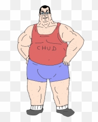 Chud Full Body Gigachud Know Your Meme Emoji,Funny Muscle Cat Emoticon