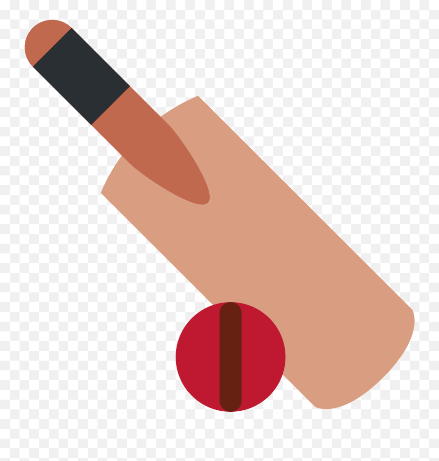 Cricket Game Emoji - Bat And Ball Clipart,Bat Emoji
