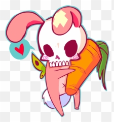 Skull Clipart Bunny - Rabbit Skull Art Png Download Full Emoji,Bunny Pixel Emojis