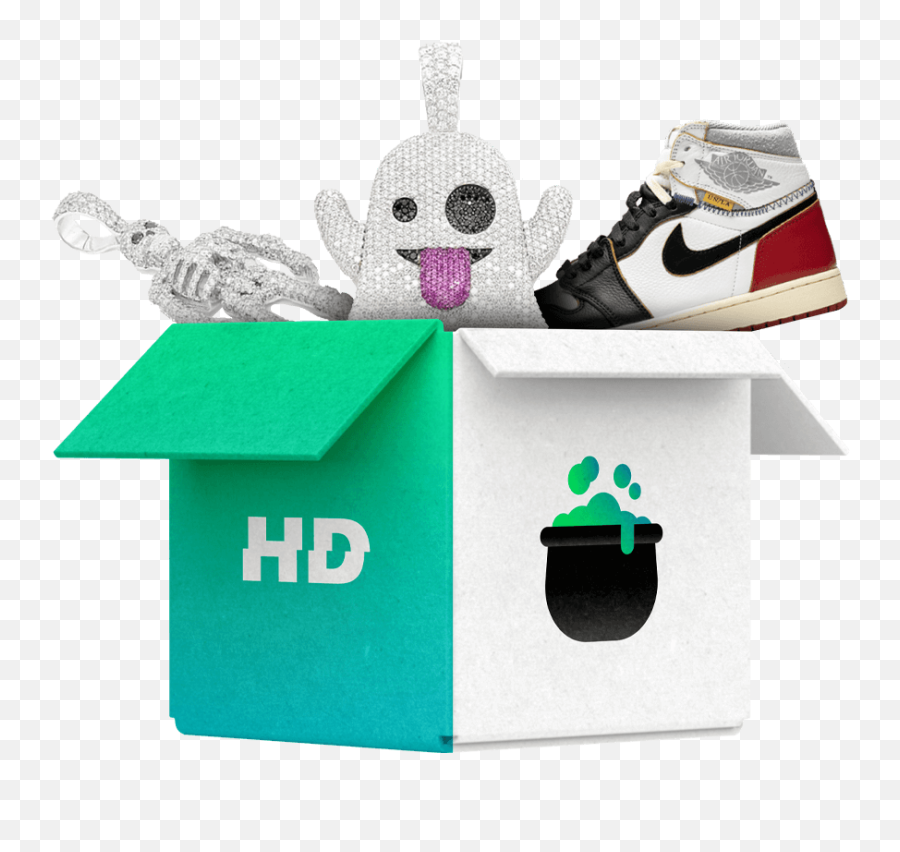 Witch Cauldron Online Mystery Boxes By Hypedrop Authentic Emoji,Stonks Up Emoji