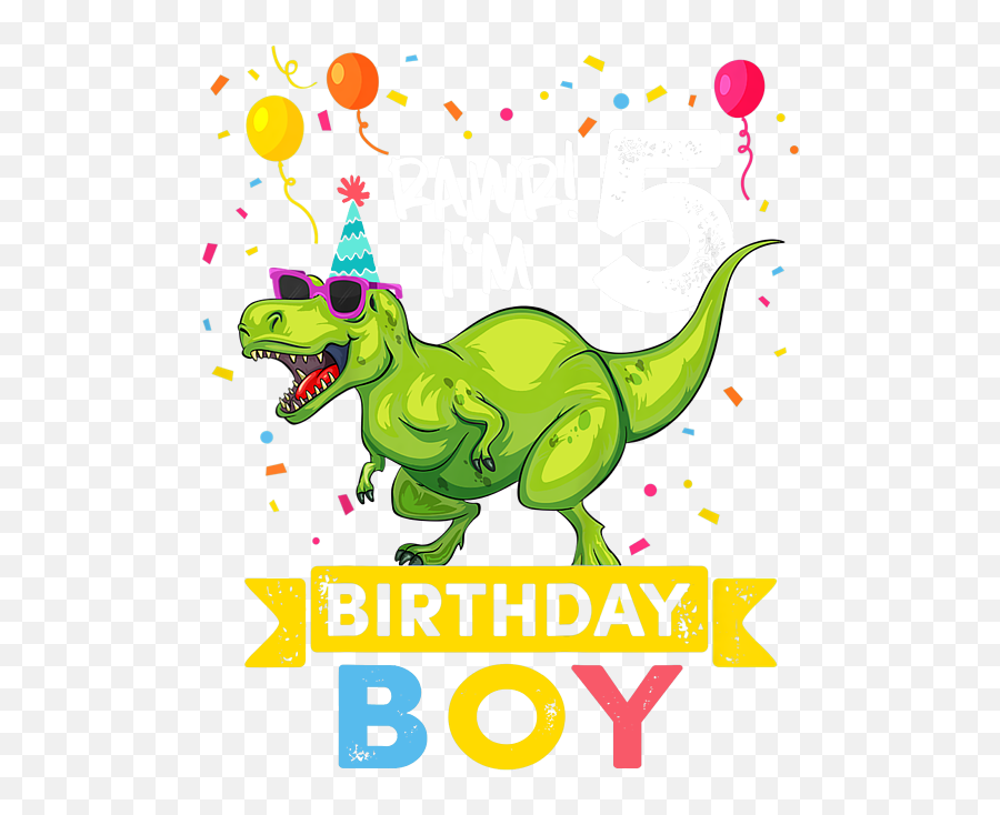 Kids 5 Year Old Shirt 5th Birthday Boy T Rex Dinosaur T Emoji,Boys That Send You Emoji Party