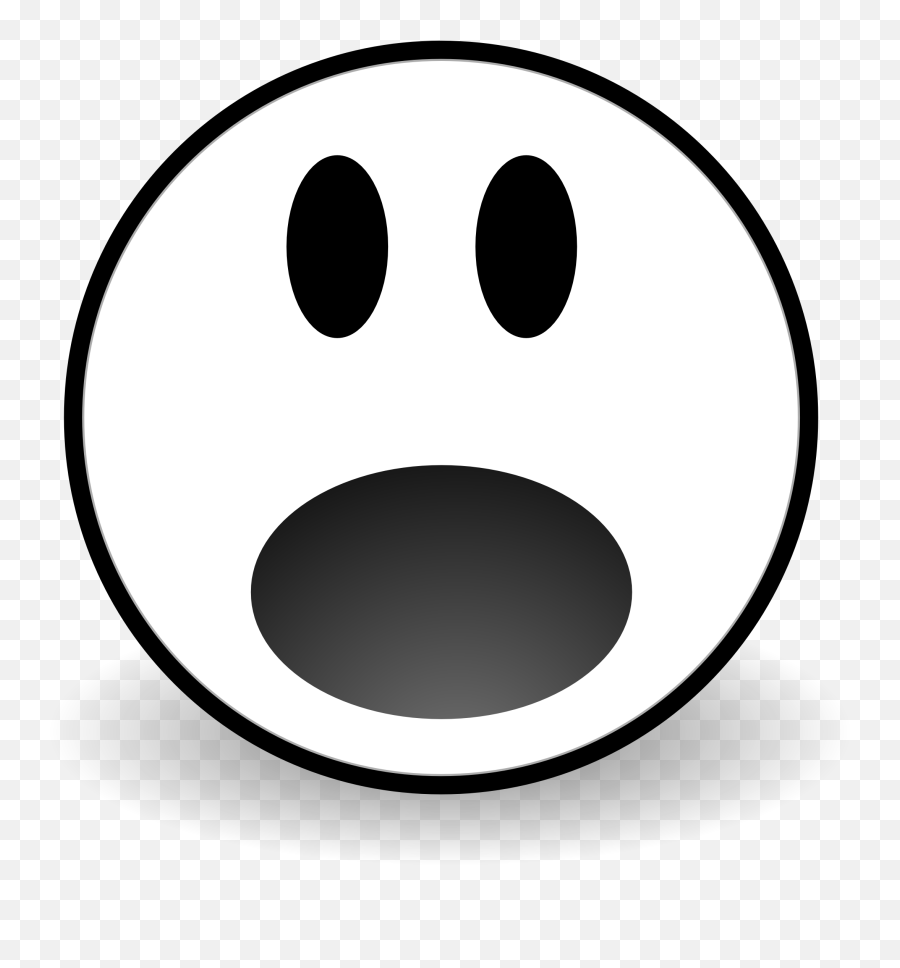 Free Emotion Faces Cliparts Download - Scared Face Clipart Black And White Emoji,Free Emotion