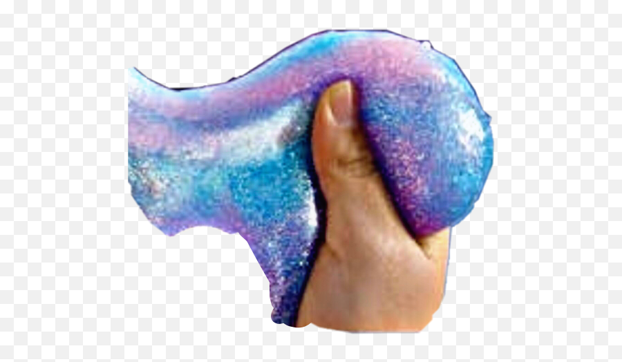 Hand Slime Galaxy Pink Blue Sticker - For Adult Emoji,Diy Emoji Slime