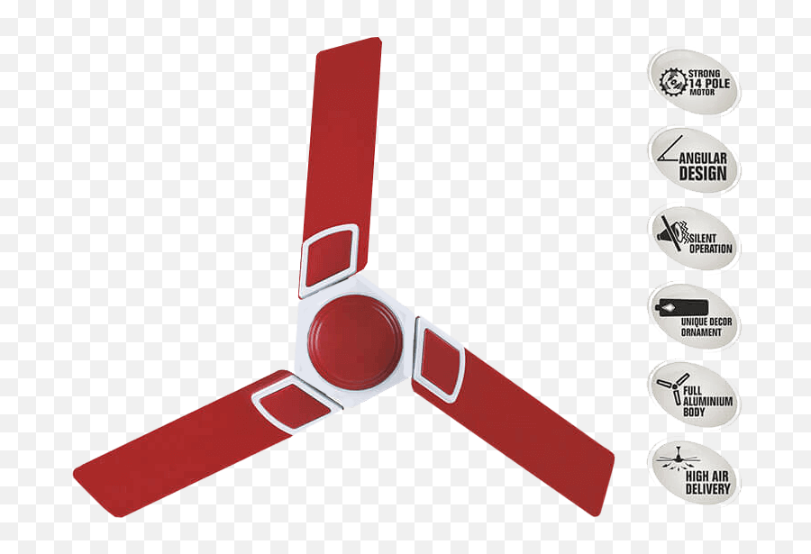 Bajaj Hextrim 1200 Mm Cherry Red Ceiling Fan Shop Online - Ceiling Fan Emoji,Aesthetic Steam Emoticons