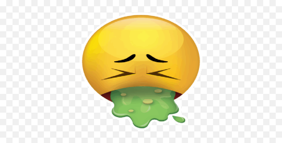 Ios Android Giphy Sick Smiley Gif - Emoji Guacala,Drunk Emoji Face