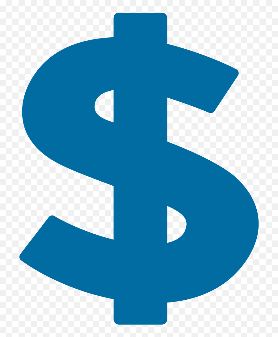 Heavy Dollar Sign Emoji Clipart - Blue Dollar Logo,Dollar Sign Emoji Transparent