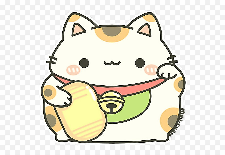 Cat Kitty Neko Maneki Manekineko - Japanese Lucky Cat Chibi Emoji,Kitty Cat Japanese Emoji