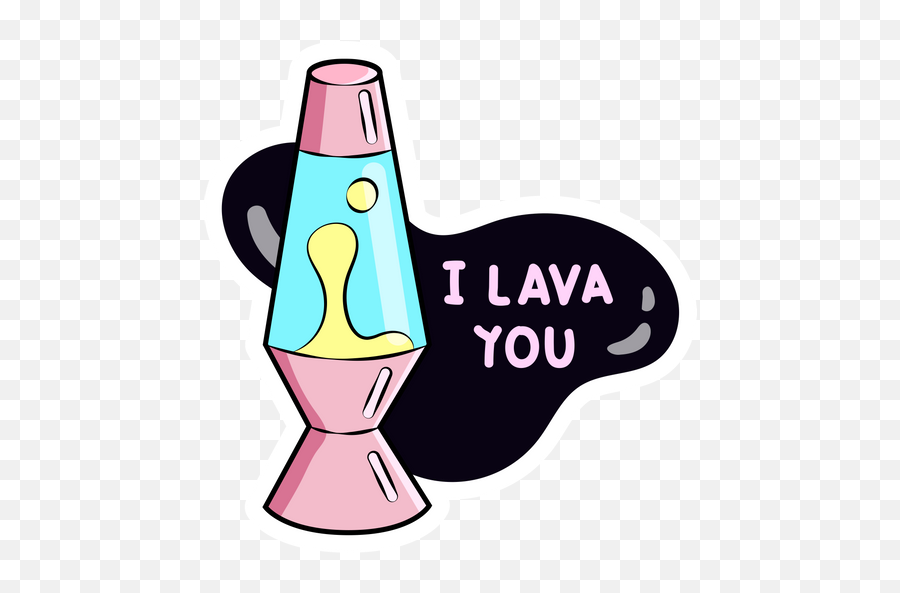 Lava Lamp I Lava You Sticker - Sticker Mania Lava Lamp Heart Clipart Emoji,Shaka Emoji