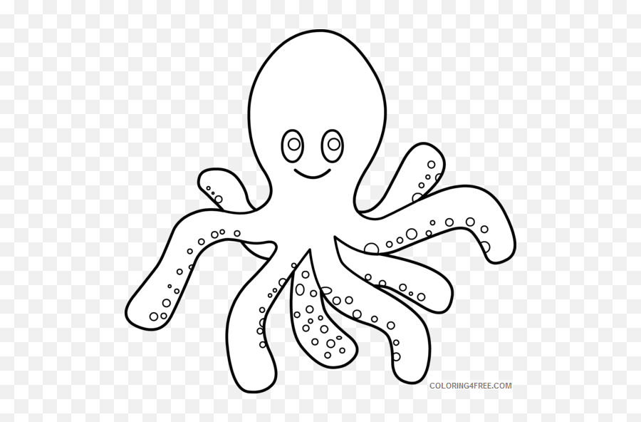 Octopus Coloring Pages Cute Octopus - Preschool Fish Colouring Pages Emoji,Octopus Capable Of Emotion