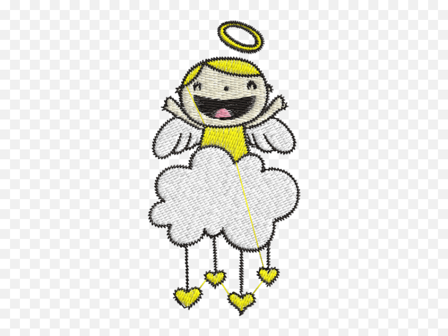 Matriz De Bordado Anjo Feliz - Er Hangt Liefde In De Lucht Emoji,Whatsapp Emoticon Anjo