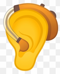 Ear With Hearing Aid Emoji - Hearing Aid Emoji,Ear Emoji
