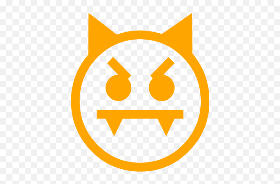 Orange Emoticon 22 Icon - Blue Angry Face Emoji,. Emoticon.22