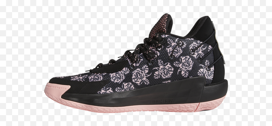 Adidas Sneakers Are Covered With Pink Roses - Adidas Dame 7 Rose City Emoji,Dame Emoticons