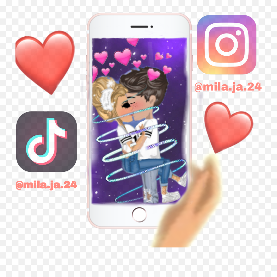 Edit Msp Girls Hearts Love Sticker - Social Media Logo Graphics 2020 Emoji,How To Do The Heart Emoji In Msp