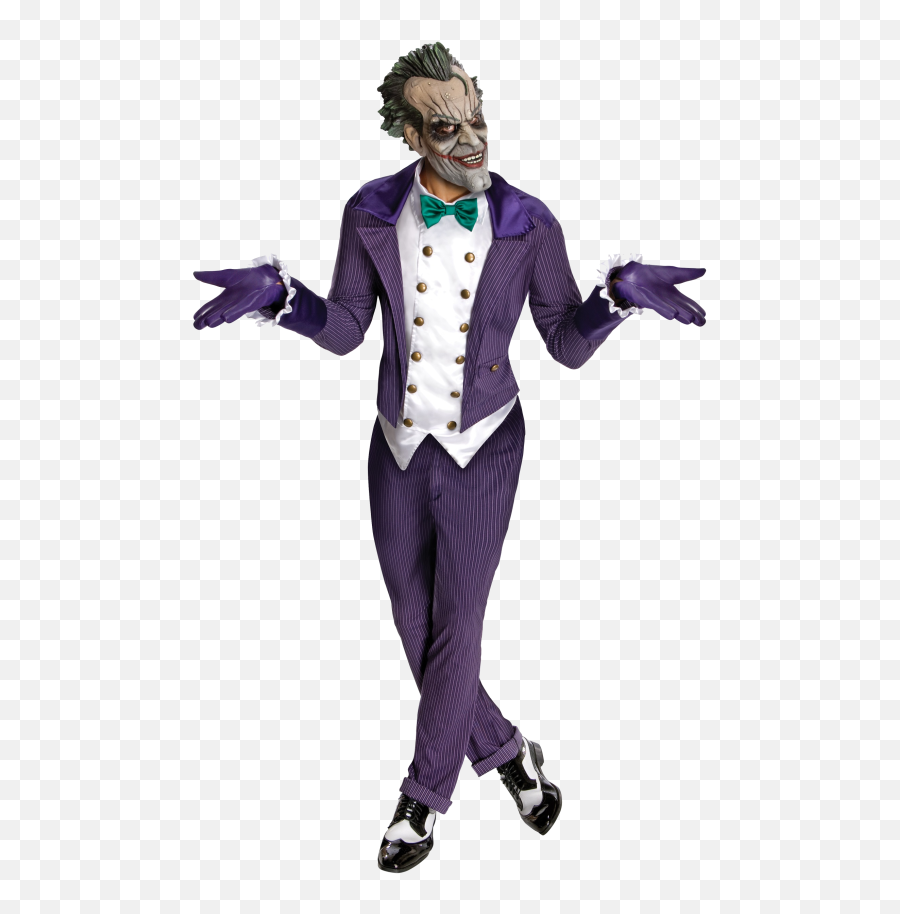 Joker Costume With Mask Arkham City - Arkham City Joker Costume Emoji,Using Arkham City Emoticons
