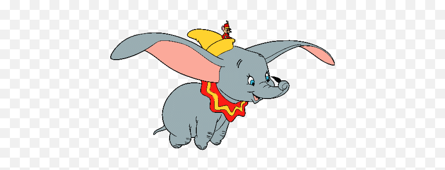 Dumbo With Ears Tied - Clip Art Library Cartoon Dumbo The Flying Elephant Emoji,Dumbo Remake Emotions