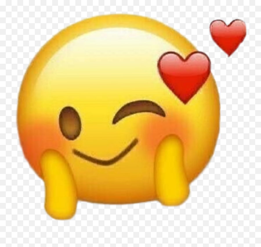 Cute Adorable Emoji Love Foryou Sticker By Iris - Emoji Image Of A Heart,Cute Emoticon
