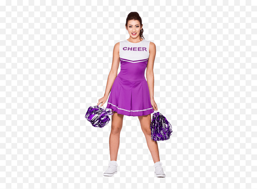Pin - Cheerleader Costume Purple Emoji,Cheerleader Emoji