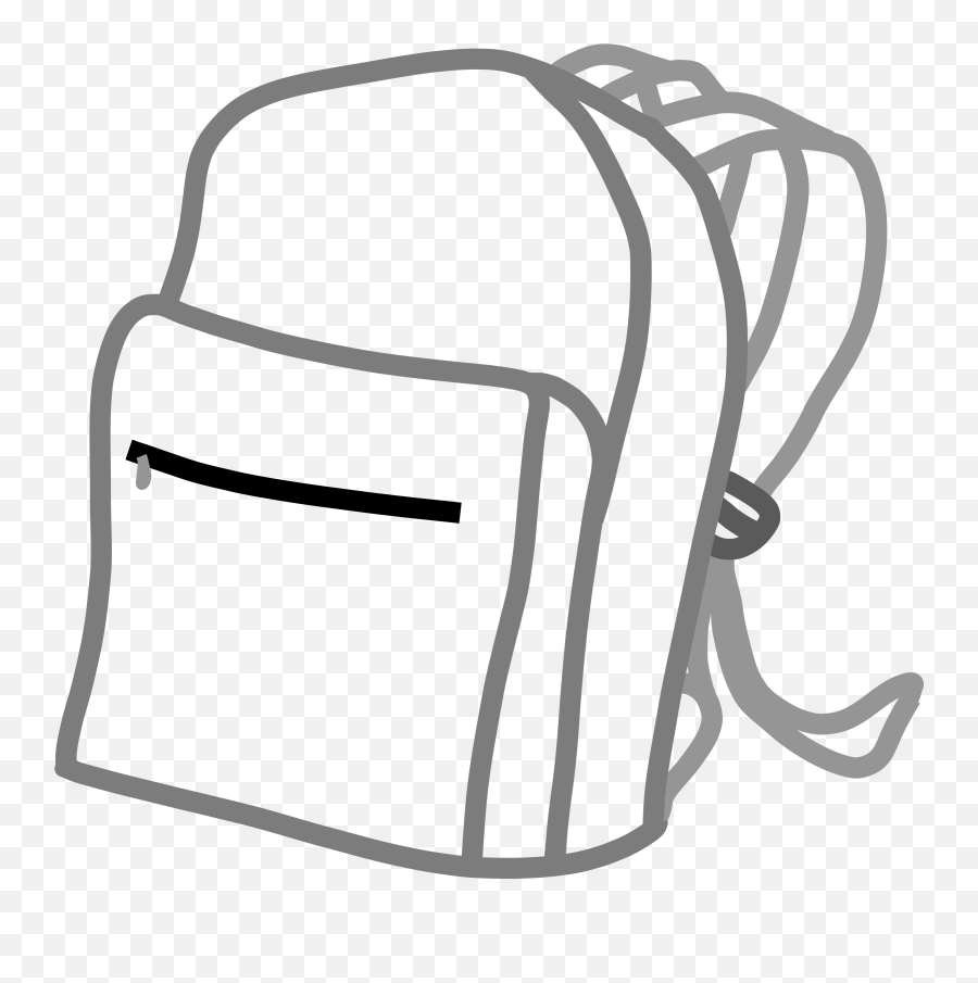 Clipart Backpack Cartable Clipart Backpack Cartable - Bag White And Black Emoji,Kids Emoji Backpack