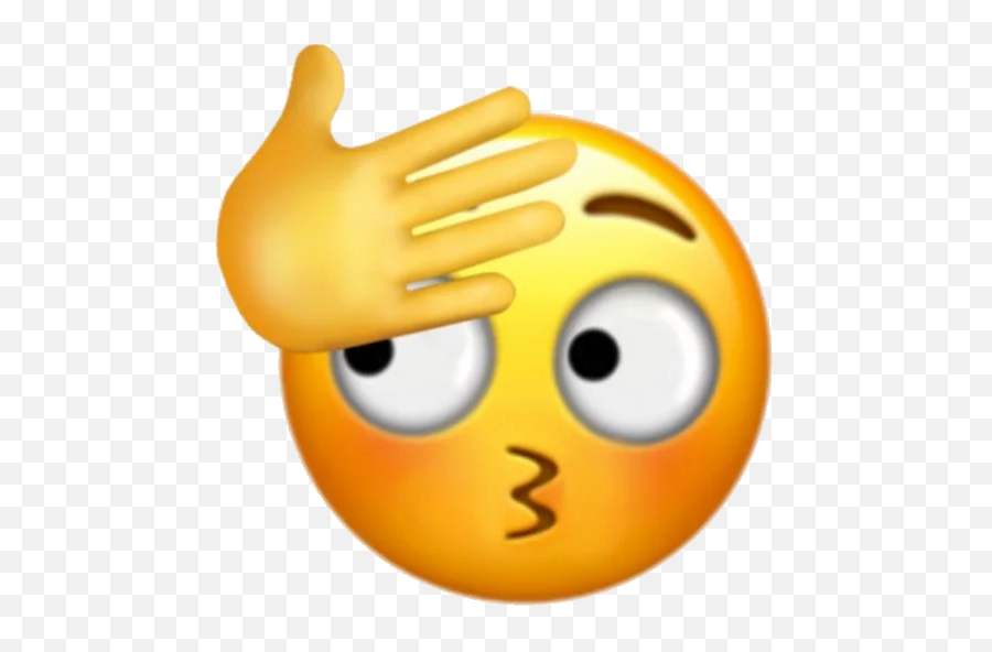 Weirritating Shame Oop Sticker - Emoji With Hand Over Head,Shame Emoji