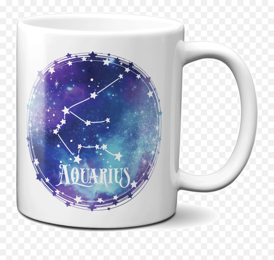 Aquarius Zodiac Sign Coffee Mug Constellation Cosmic Space Emoji,Zodiac Symbol For Emotion