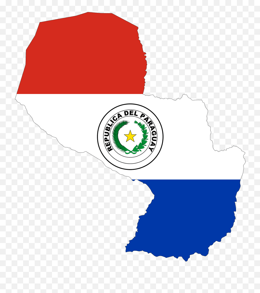 Paraguay Map Flag Clipart - Paraguay Flag Png Emoji,Paraguay Flag Emoji