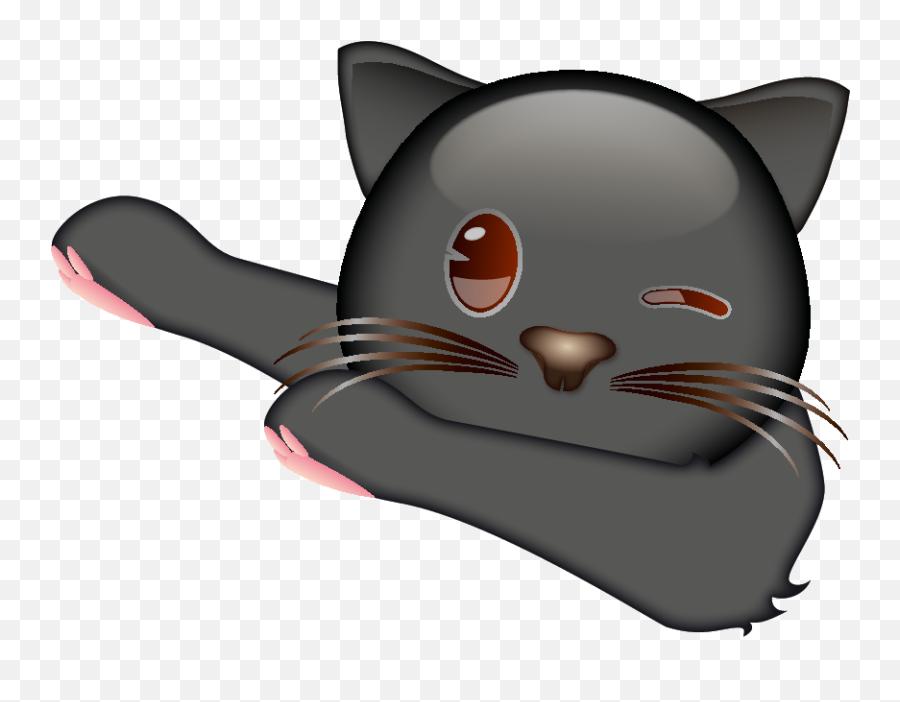 Dabbing Cat Emoji,Funny Muscle Cat Emoticon