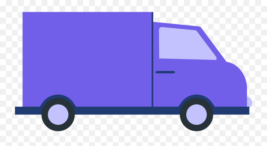 Delivery Truck Clipart - Purple Delivery Truck Png Emoji,Garbage Truck Emoji