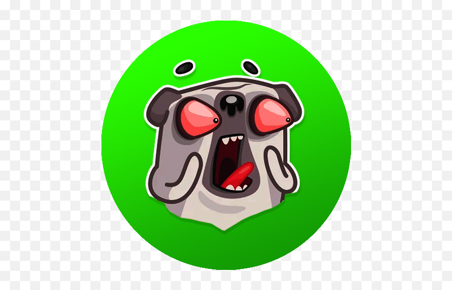 Doug The Angry Pug Sticker For Wastickers U2013 Apps On Google Play Emoji,Druid Emojis