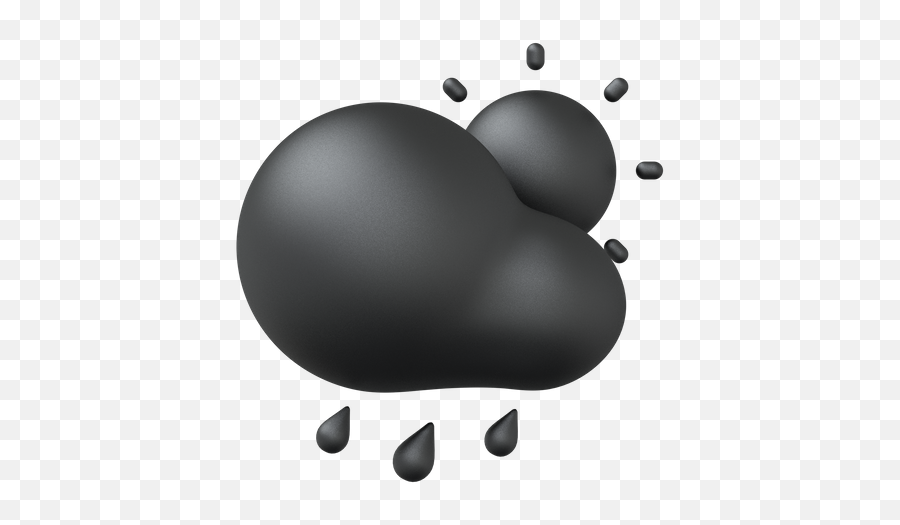 Premium Rain In Sunny Weather 3d Illustration Download In Emoji,Raining Heart Emoji
