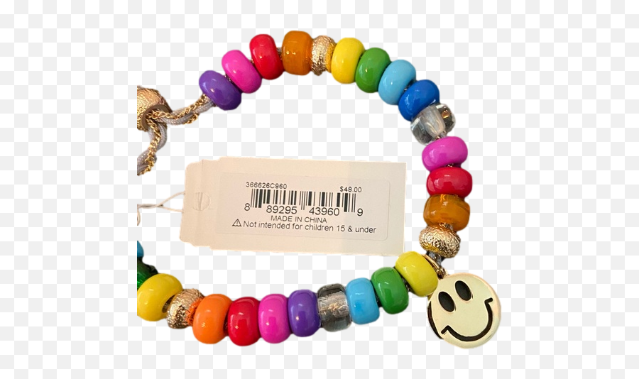 Betsey Johnson Smiley Beaded Rainbow Bracelet Emoji,Bracelet Emoji
