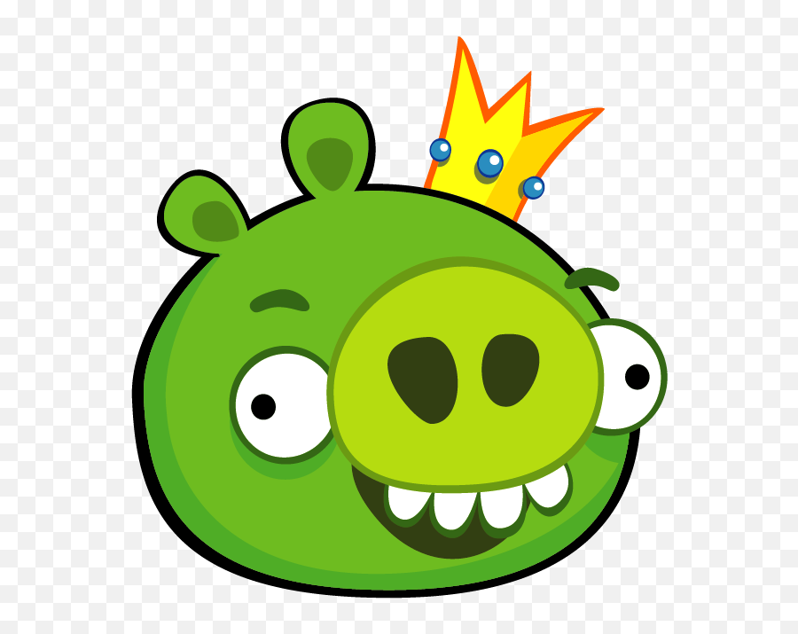 King Pig Also Known As Smooth Cheeks - Pig Angry Birds Big Emoji,Angry Bird Emoticon