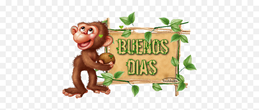 Good Morninig My Dear Gif - Buenos Dias Con Monos Gif Emoji,Emoji De Changuitos