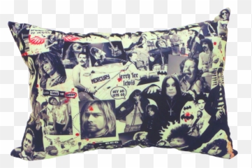 Almofada Horizontal Personalizada Rock Icons - Rock Blues Collage Emoji,Almofada De Emoji