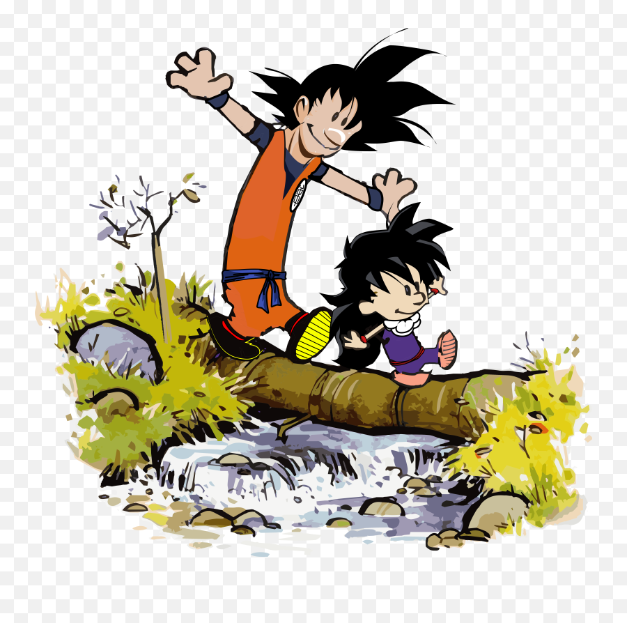 Calvin And Hobbes In A Suit Clipart - Calvin And Hobbes Walking Animation Emoji,Calvin And Hobbes Emoji